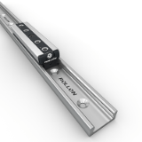 Self-aligning linear guide rail with roller bearings: COMPACT RAIL