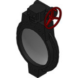 PDCPD Large size butterfly valve_Side gear type_ANSI Class 150_Wafer type