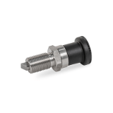 GN 824 Indexing Plungers, Stainless Steel, with Chamfered Pin, with and without Rest Position