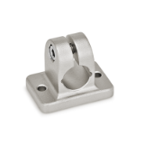 GN 145 Stainless Steel Flanged Connector Clamps, with 2 Mounting Holes