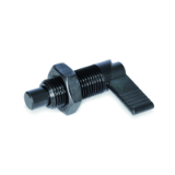 GN 612 - Cam Action Indexing Plungers, Lock-Out Type, Without Plastic Sleeve, With Lock Nut Inch