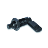 GN 612 - Cam Action Indexing Plungers, Lock-Out Type, With Plastic Sleeve, With Lock Nut Inch