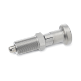 GN 617.1 NI - Indexing Plungers, Lock-Out Type, Plungers with Stainless Steel Pull Knob, With Lock Nut, Stainless Steel Inch