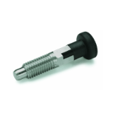 GN 717 - Stainless Steel Indexing Plungers, Type C, Lock-Out, without locknut, Inch