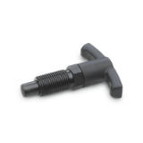 GN 817.4 - Indexing Plungers with T-Handle, Without Rest Position, With Lock Nut Inch