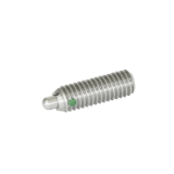 SPSSNL - Stainless Steel Spring Plungers, Type BN, Light End Pressure, Without Nylon Locking Element Inch