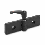 EN 159 - Hinges, Plastic, Accessory for Profile Systems, Identification no. 2, with safety hand levers