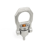 GN 1135 - Threaded Lifting Pins, Stainless Steel, Self-Locking, with Rotating Shackle, Inch