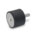 GN 451.2 - Stainless Steel-Rubber buffers, with internal thread / screw, Inch